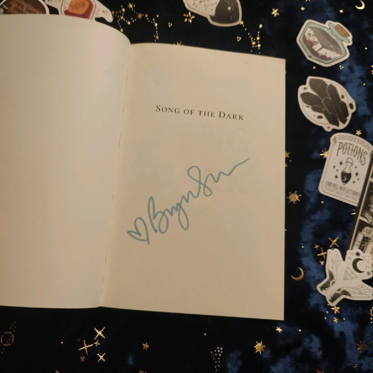 Signed Song of the Dark Paperback - Queer Young Adult Fantasy witchy books mermaid books mm books